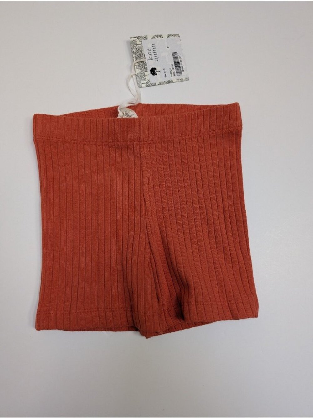 Kate Quinn Organic Cotton Wide Rib Mango Orange 6Y Bike Shorts